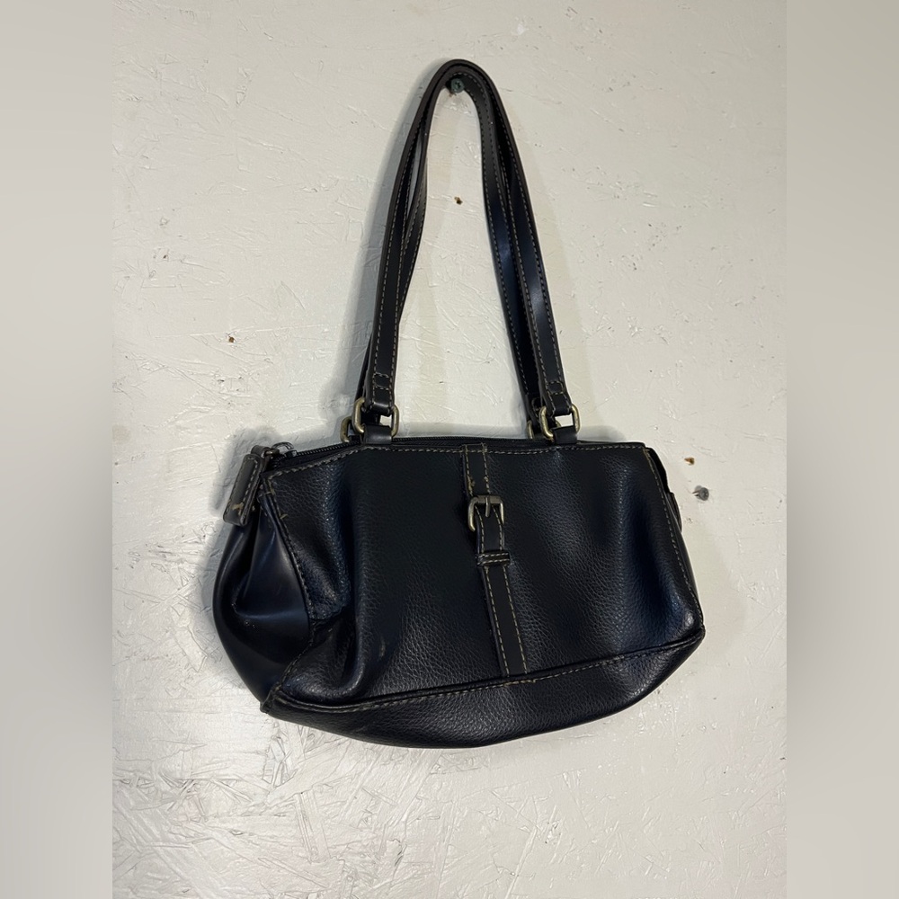 Vintage Elegant Black Leather Handbag